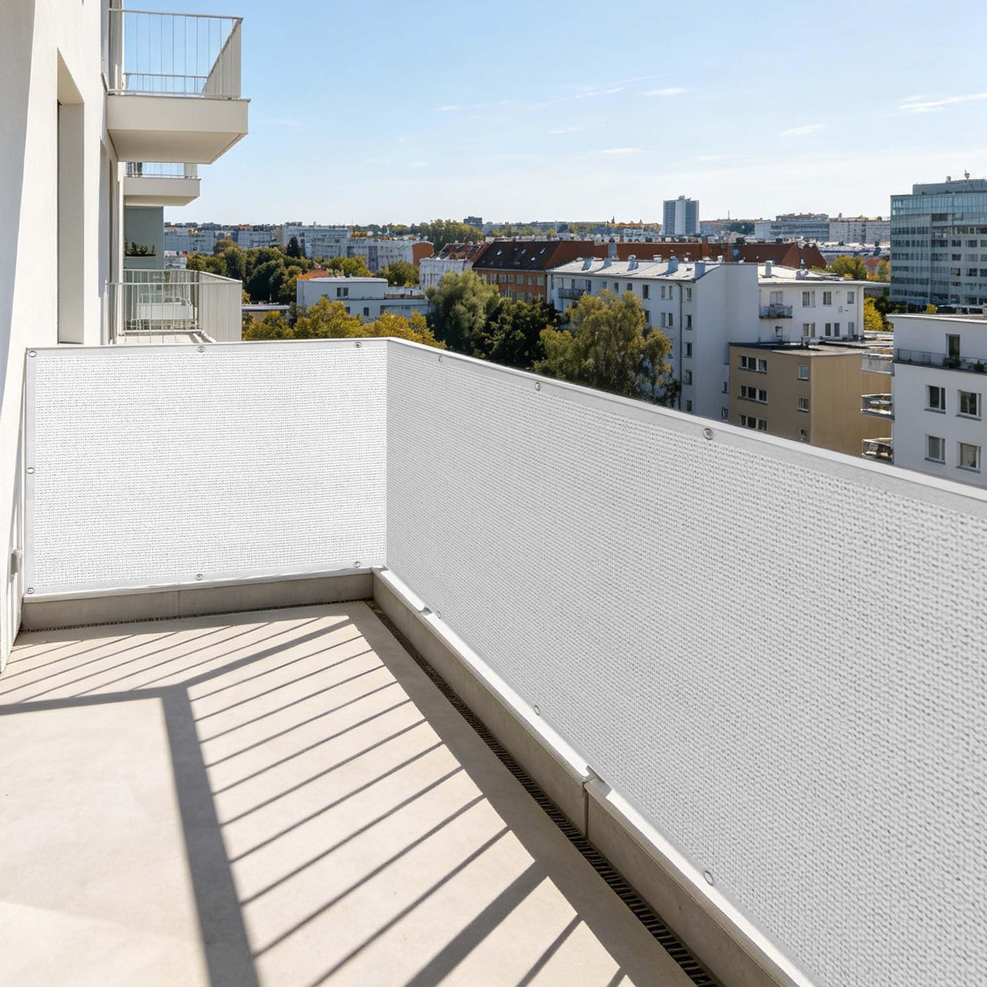 Voile ombrage 3.1x3.2m perméable blanc évite les poches d'eau en serre