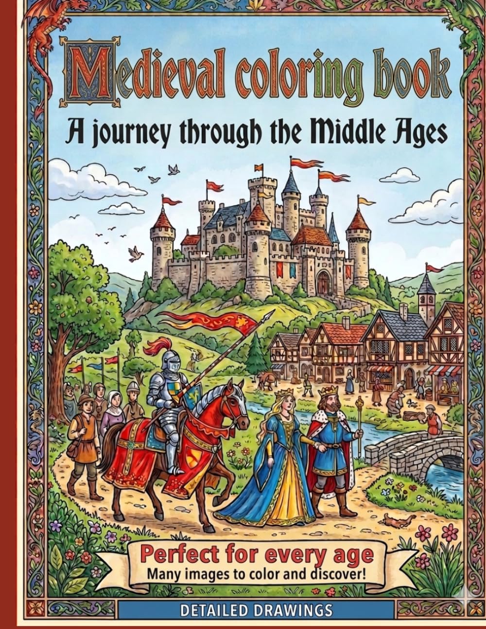 Medieval coloring book: A Journey through the Middle Ages
