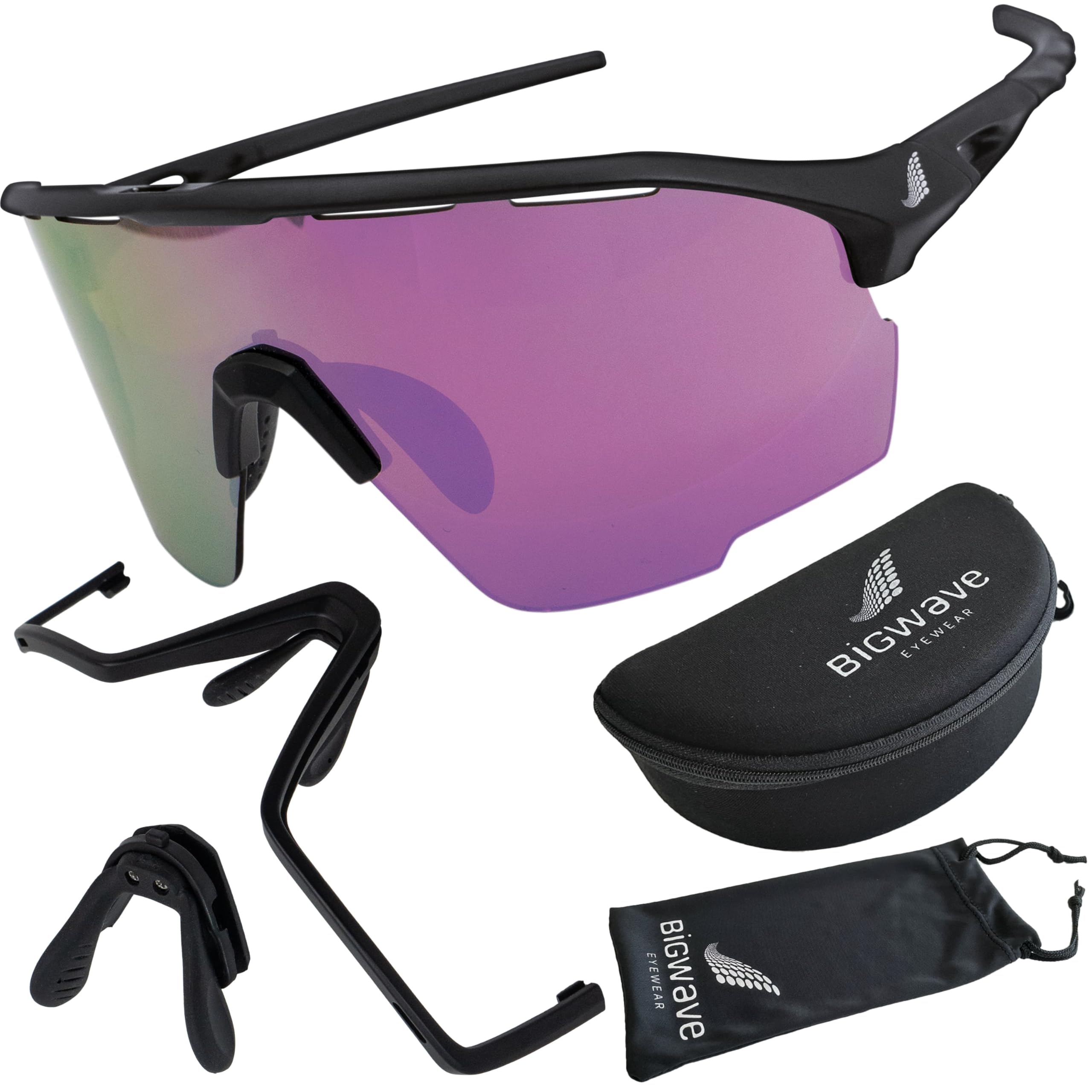 BIGWAVE 906 okulary sportowe szybkie okulary rowerowe okulary przeciwsłoneczne dla kobiet i mężczyzn UV400 z lustrzanymi gośćmi w stylu Shield. Powłoka zapobiegająca zaparowaniu