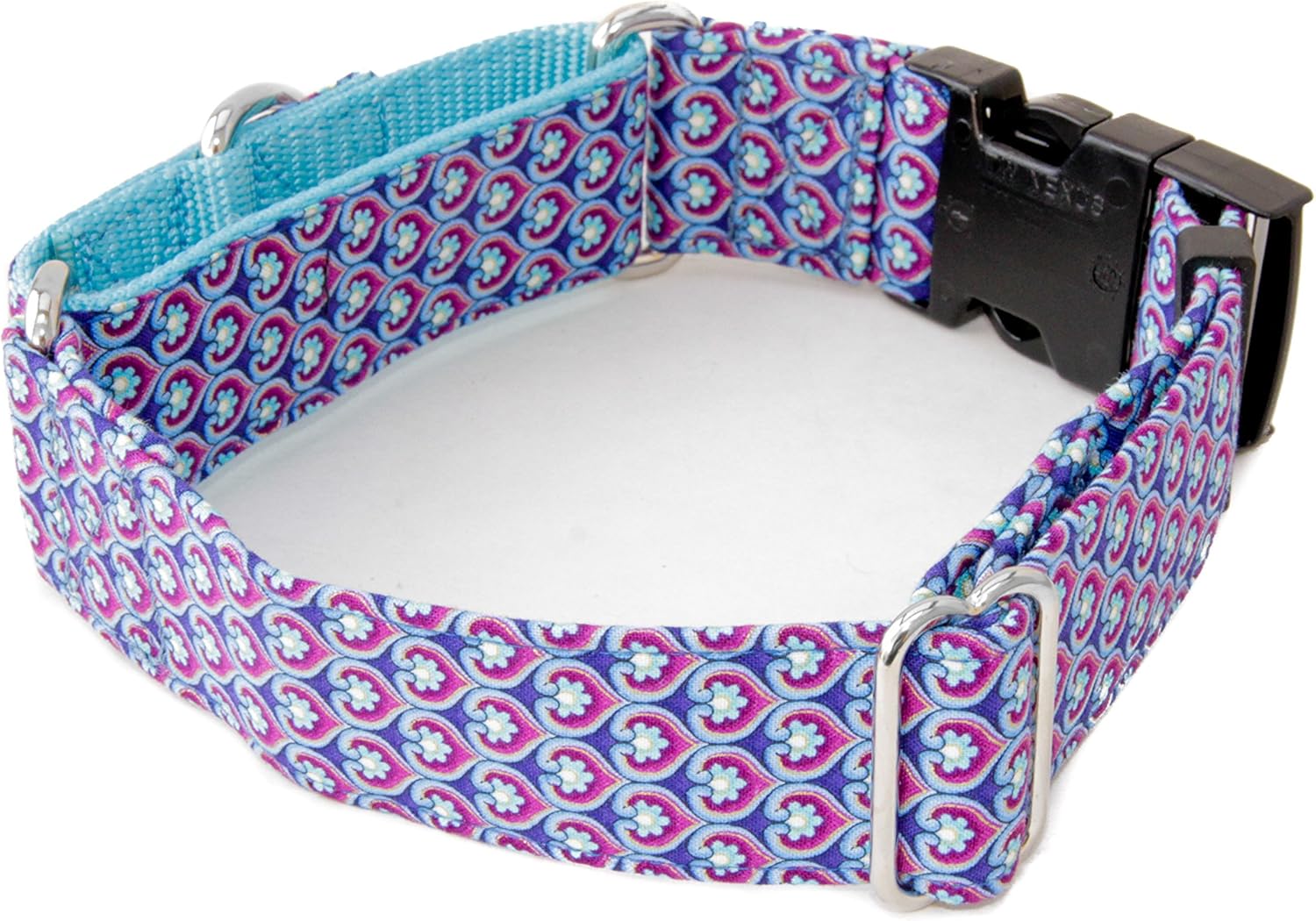 Caninus Collars Purple Heart Dog Collar - 5/8" - 2" Widths - Buckle & Martingale (Martingale w/Buckle Collar, XL - 2" Width)