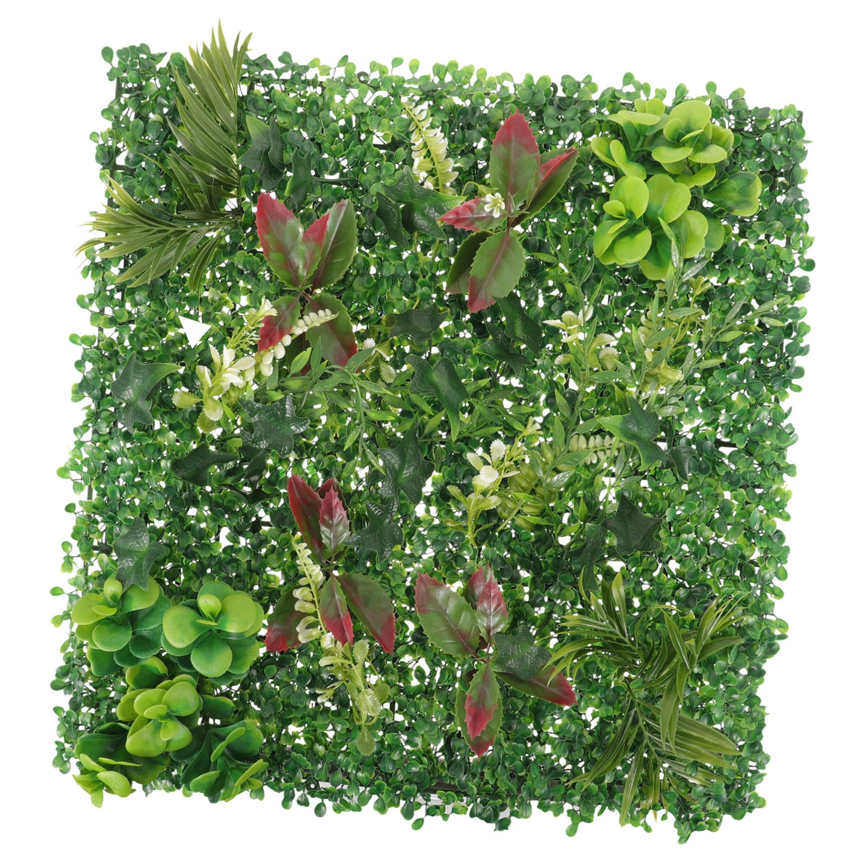 TOYANDONA Panel de Hojas Falsas de Cerca 50x50 Cm en Ldpe para Pared