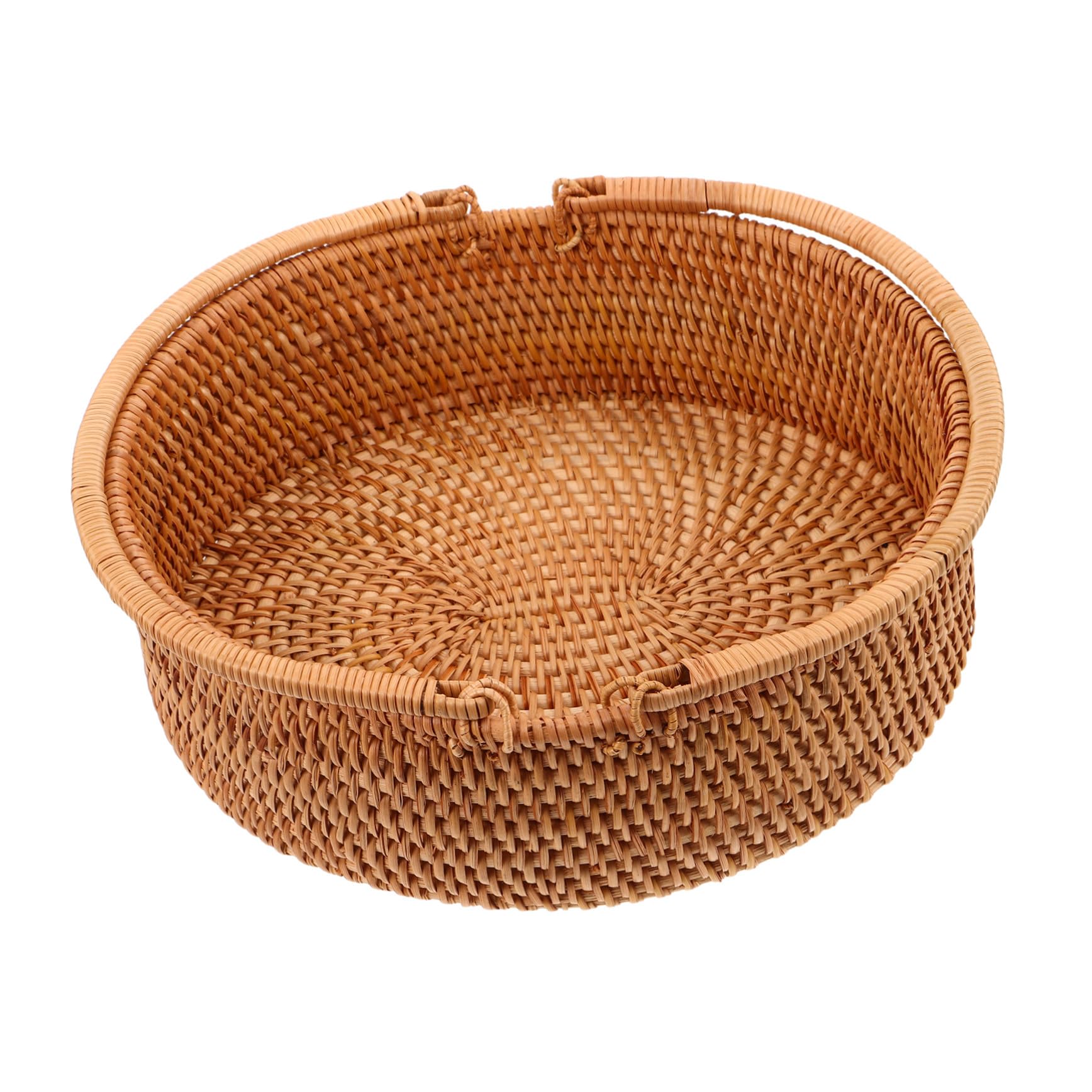 Geflochtener Picknickkorb mit Henkel aus Rattan für Hochzeiten | Stabil und Leicht zu Reinigen, für Snacks und Süßwaren, Rustikale Optik