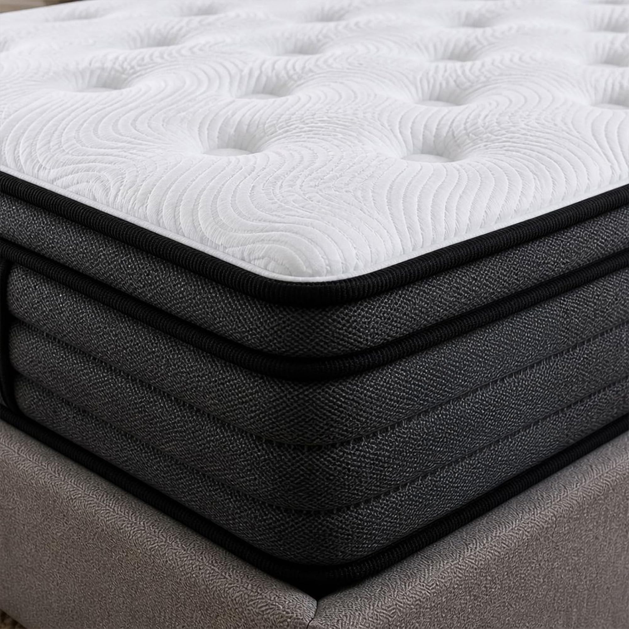 SANA SLEEP 3FT Single Mattress,9 Zone Orthopedic Single Mattress, Comfortable Home Pocket Spring Mattress, Breathable Anti-Slip Design for Undisturbed Sleep,90x190x25 cm