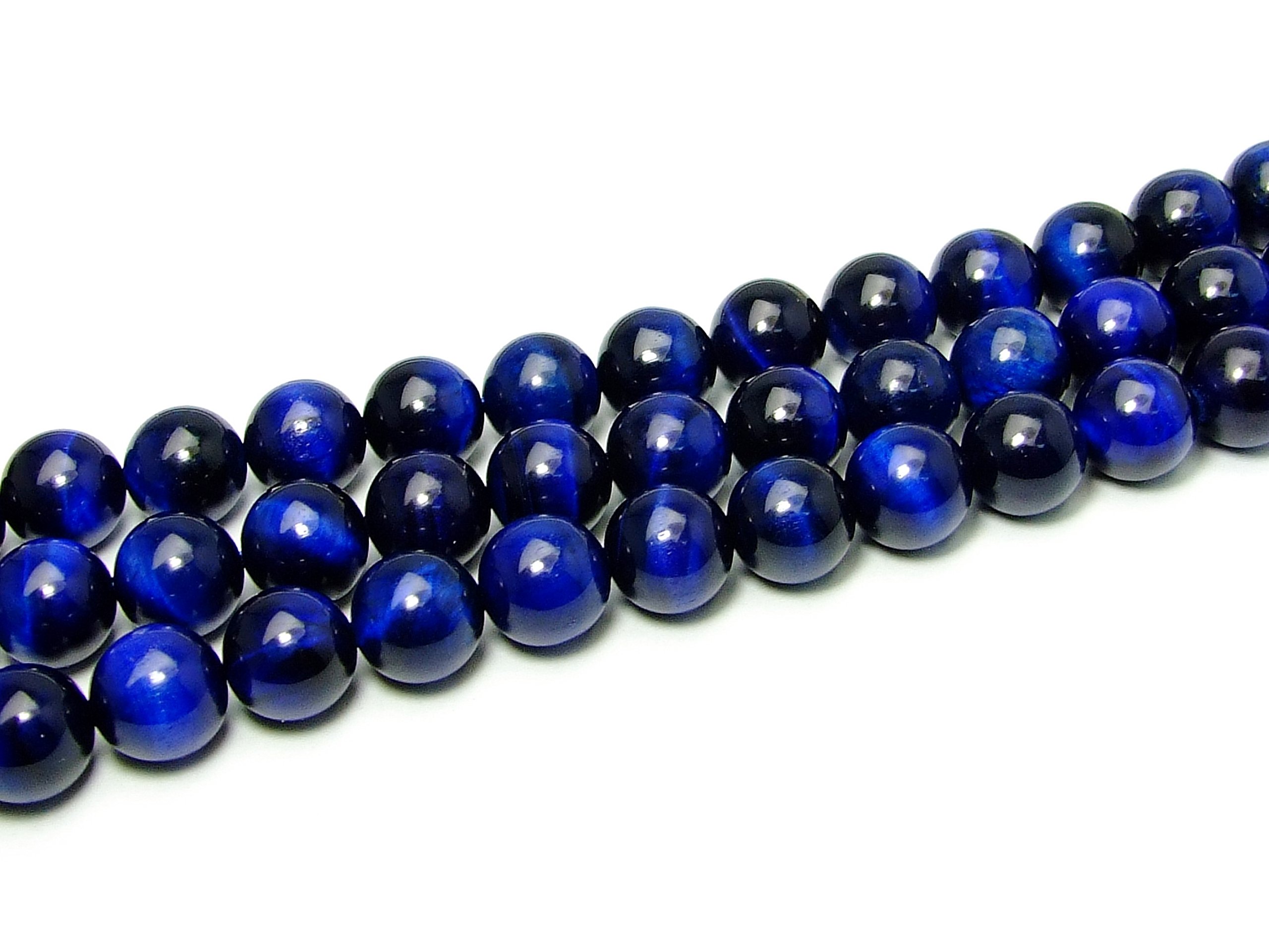 Amazon.co.jp: 4mm～18mm AAマリンブルータイガーアイ1 連39cm 通し針