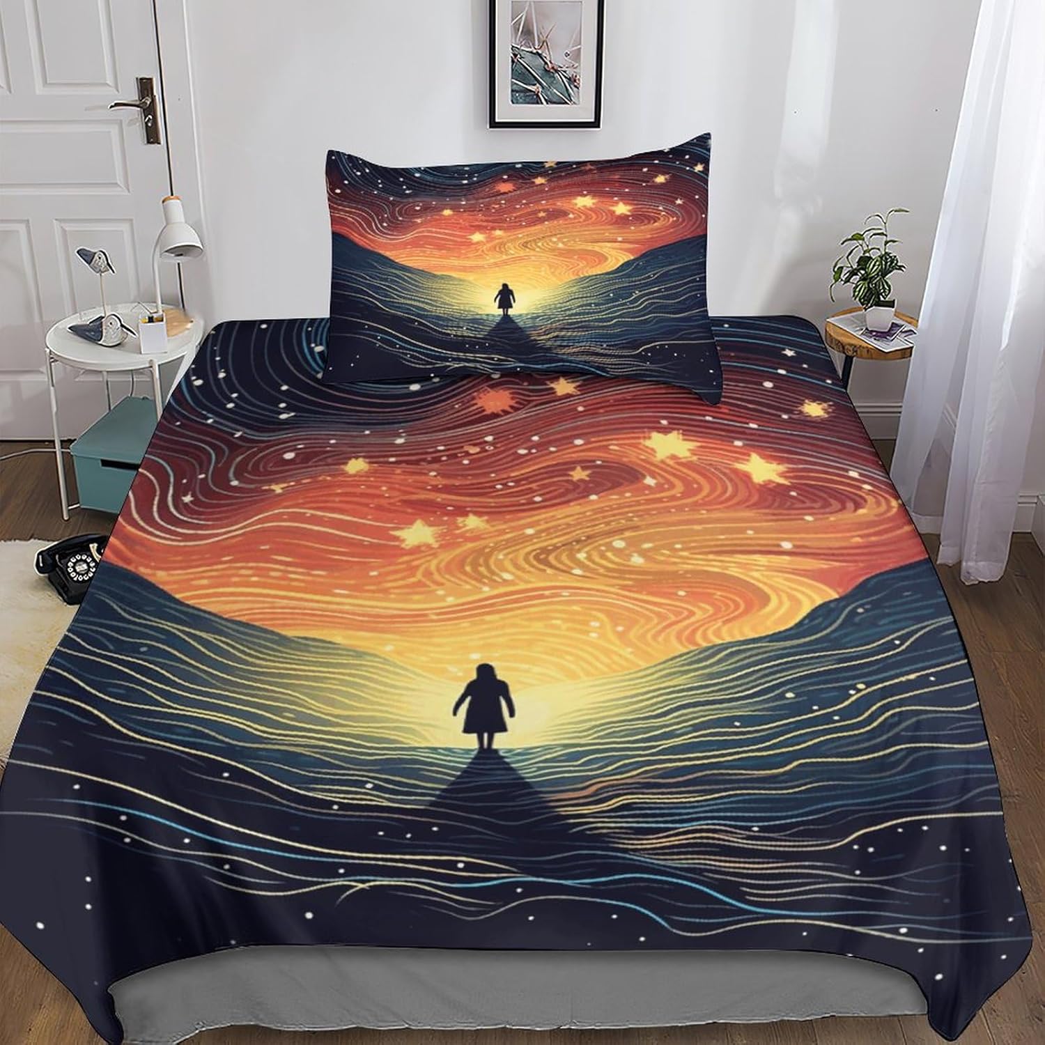MANBUREN Celestial Duvet Cover Single Bed Bedding Set 3D Bedroom Decor