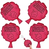4E's Novelty 4-Pack Large Self-Inflating Whoopee Cushions, 7-Inch Whoopie Cushion Uses for Prank Cushion Toys for Kids & Adults, Durable Pink Whoopee Cushion Toy, Whoopie Pillows for Kids Fun