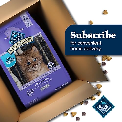 Miniatura 11 de Alimento seco natural para gatitos Blue Buffalo Wilderness, con DHA y ARA para apoyar el desarrollo del cerebro y los ojos, dieta alta en proteínas