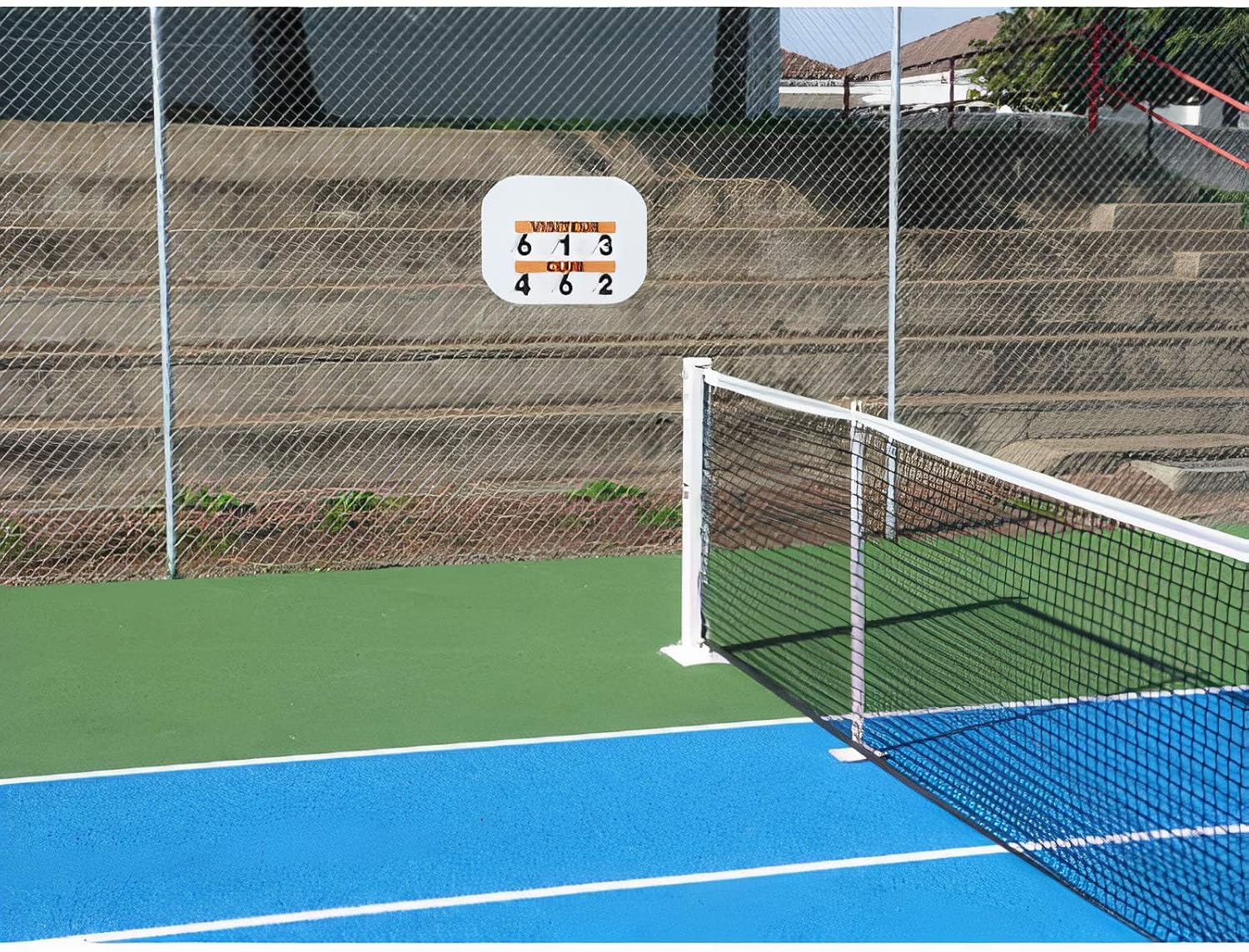 Tableau de Score Tennis (80 x 60 cm Cliptec) – Affichage Manuel à Disques rotatifs – Espace Sponsor – PVC | Garantie 5 Ans – Fabriqué en France – pour Clubs Tennis & Padel