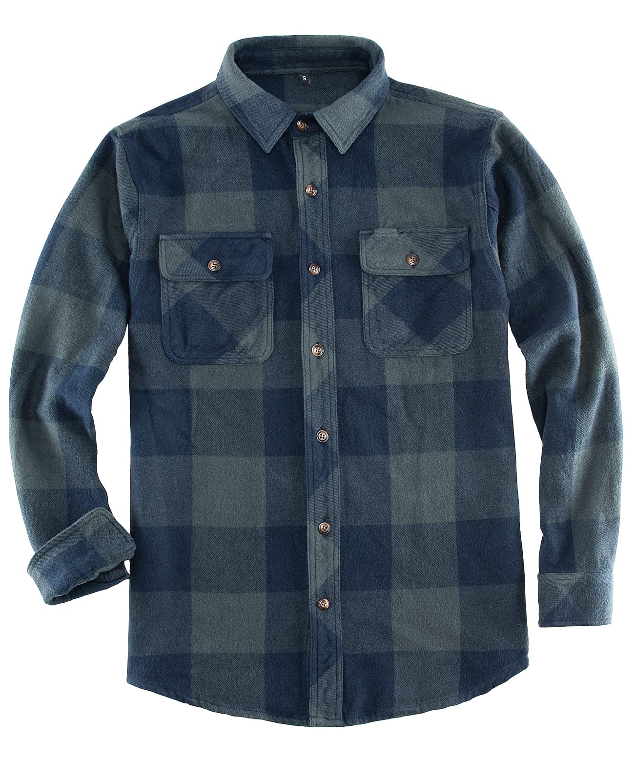 ZENTHACE Flanella Camicia Button-Down Uomo