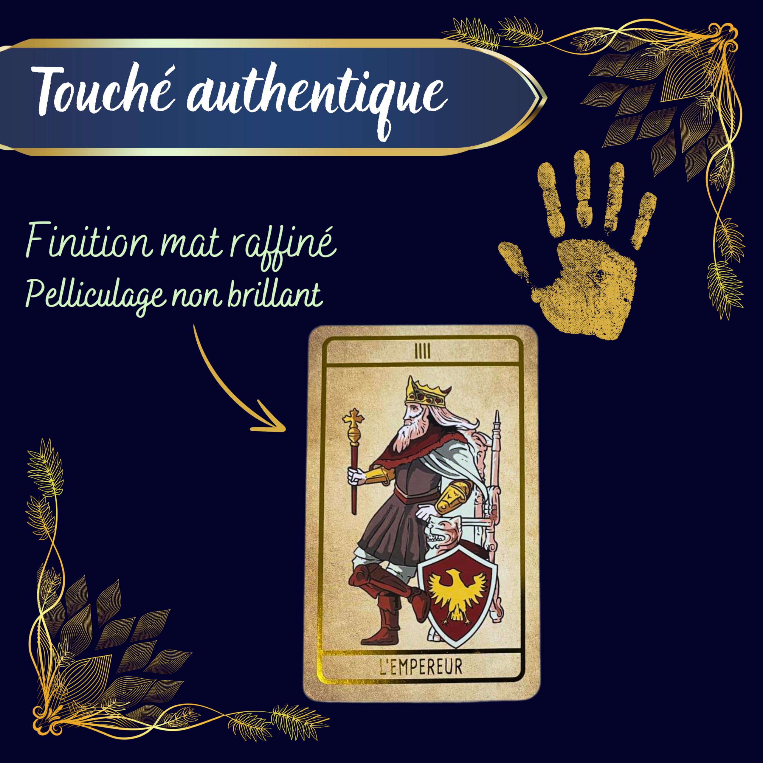 Le Tarot de Johwan - 78 Cartes Fusion Marseille/Rider-Waite - Édition Gold Prestige Tranche Dorée - Boîte Aimantée + Pochon - 2 Mémos Inclus