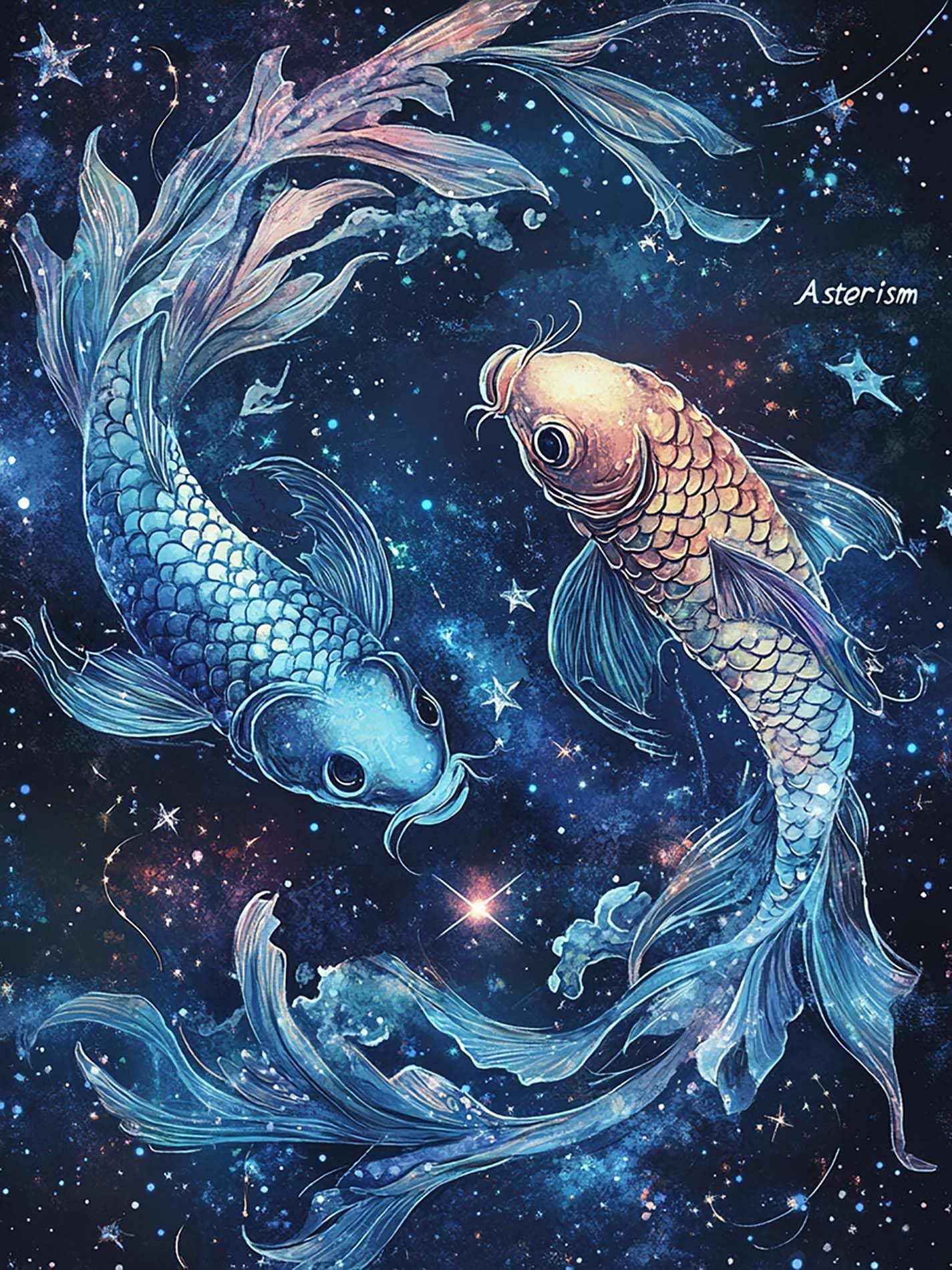 VAIIEYO 5D DIY Diamond Painting Fish, Diamond Art Kits Adults Animal, Paint with Round Full Drill Crystal Rhinestone Diamonds Gem Art for Home Wall Decoration Gift 12X16 Inch-2