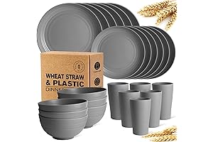 Teivio 24-piece kitchen plates and cups set dinnerware