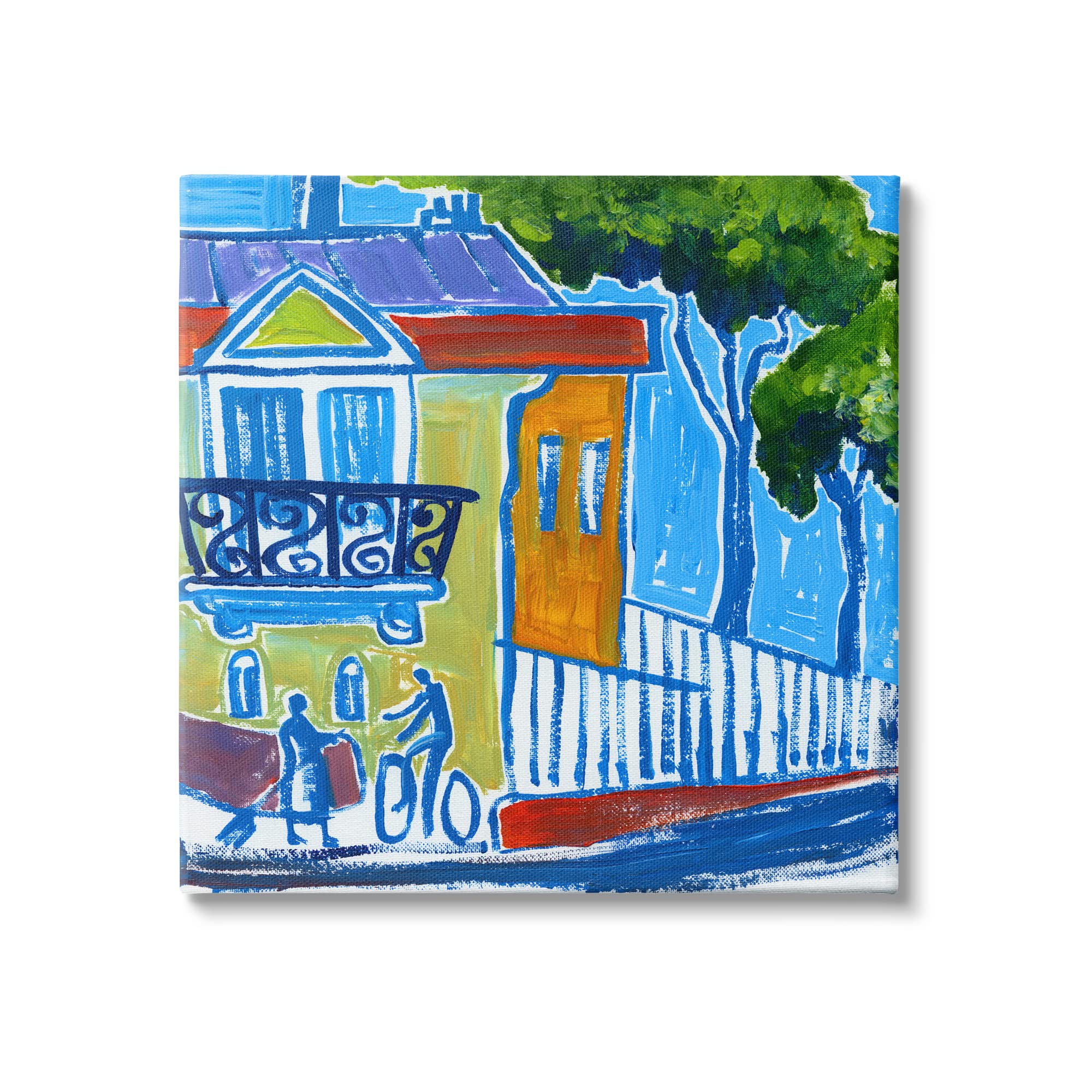 Stupell Industries Abstract City Corner Modern Style Town Buildings, Design by Ben Mann