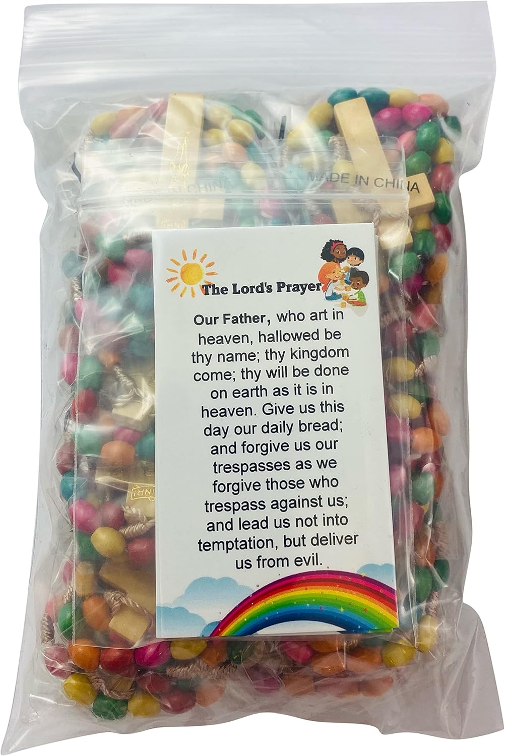 Westmon Works Children's Rosary Bulk Favors Lot Dozen Deluxe Set with Our Father Hail Mary Holy Cards, Pack of 12 - Image 3