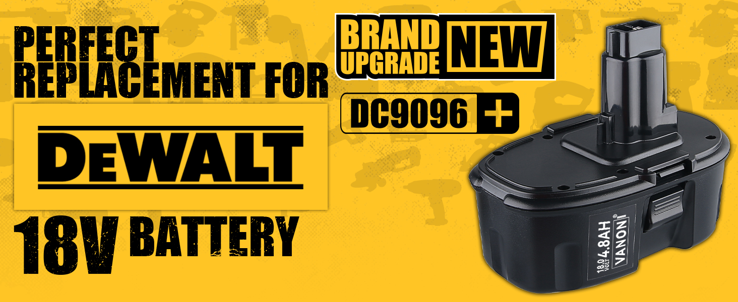 Amazon.com : VANON 4.8Ah Ni-MH Batteries Replacement for Dewalt