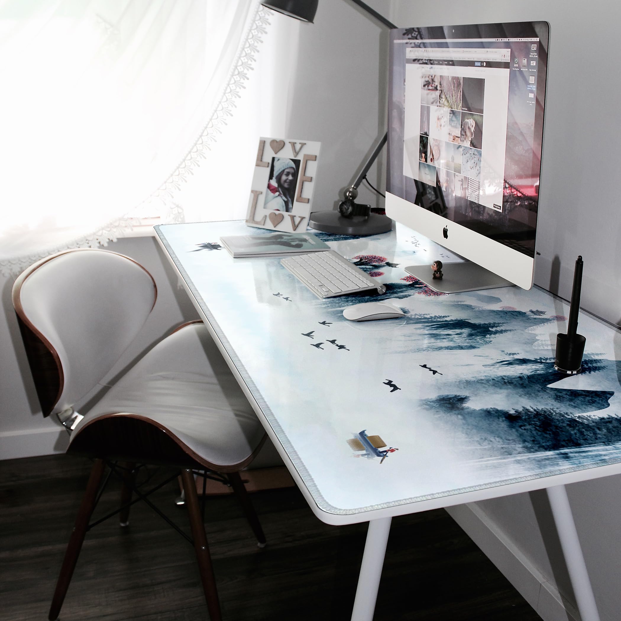 LL-COEUR Mousepad Grande Tappetino per Mouse da Gioco Naturale 1300x500x3mm Tappetino da Scrivania Esteso XXL Speed Gaming XXL
