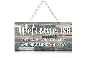 Welcome Home Sign for Front Door Porch Decor Entryway (White Words with...