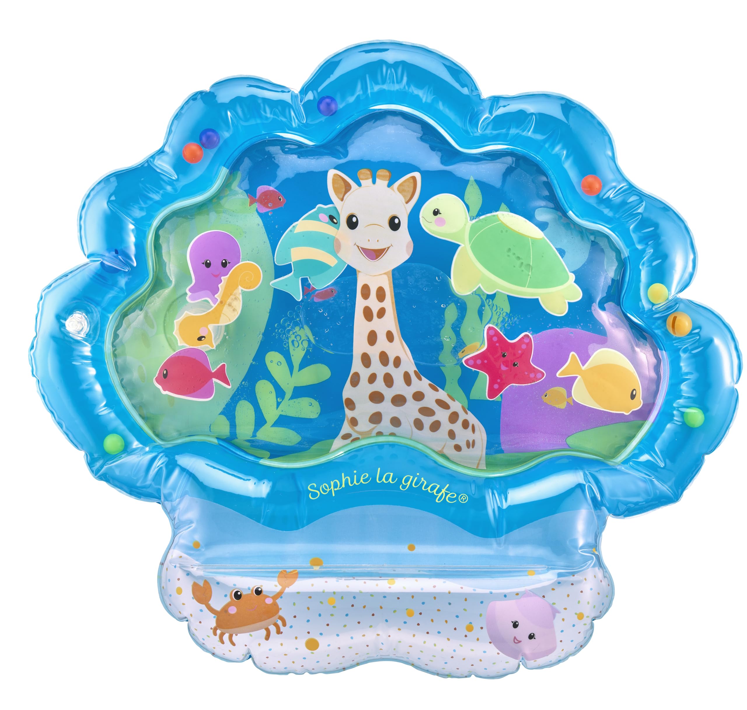 Sophie la Girafe – Spielzeug für Babys ab 6 Monaten – Motorik und sensorische Entwicklung – 7 schwimmende Tiere – auslaufsicher, leicht zu reinigen – Geschenkidee zur Geburt – Kollektion Fresh Touch