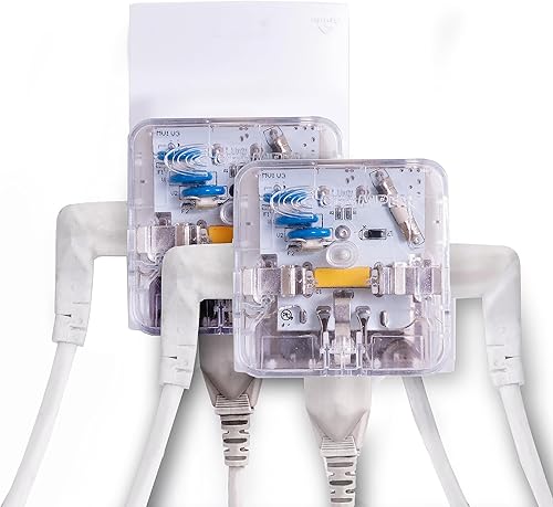 Clamper Protector de sobretensiones de 3 tomas de 1800 julios, 1875 W, para TV, PC, Xbox, PS5, refrigeradores y otros electrodomésticos (protector