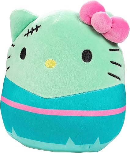 Miniatura 3 de Squishmallows Hello Kitty FrankenKitty de 8 pulgadas, con licencia oficial de Kellytoy Sanrio, juguete de peluche suave y coleccionable, añádelo a