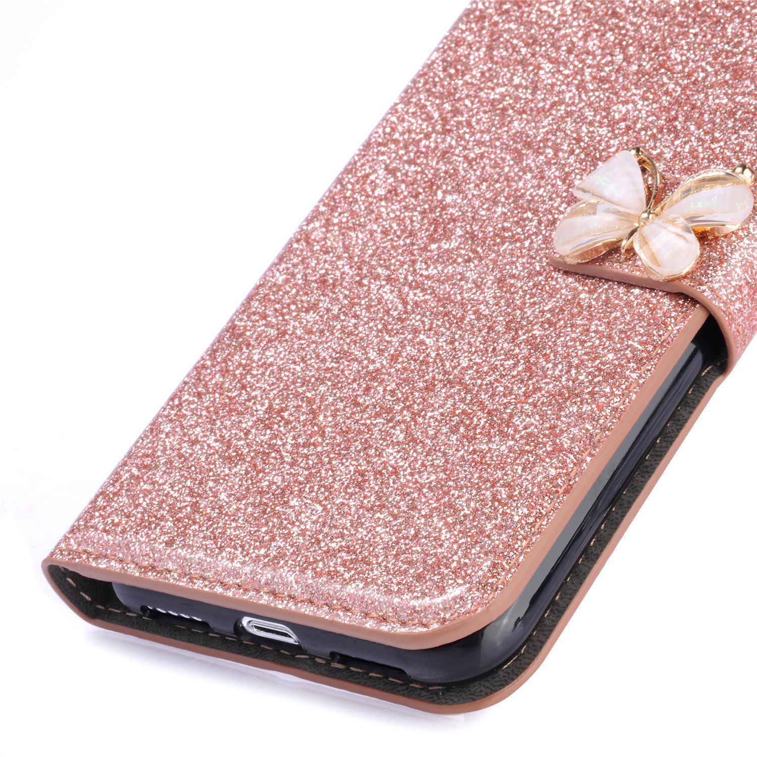 Google Pixel 9 Glitzer-Hülle – 3D Bling Design, PU Leder Flip Case Mit 3 Kartenfächern & Standfunktion