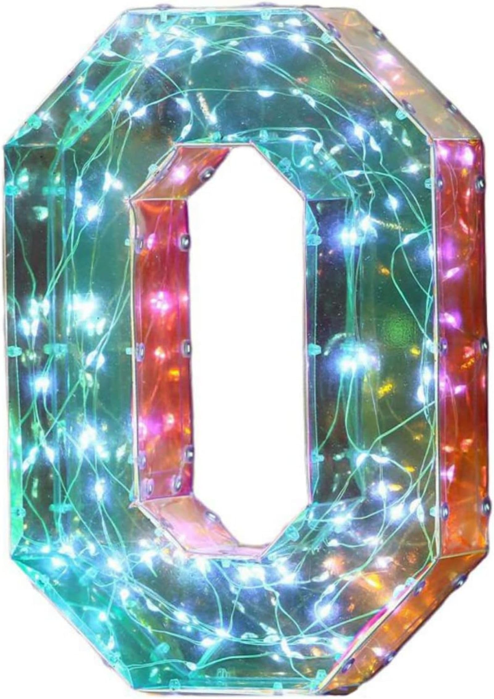 Jemnpela LED Marquee Letter Number Sign Lights Glitter Light Up Alphabet Figure Night Light for Birthday Party Wedding Home Bar Holiday Wall Decoration