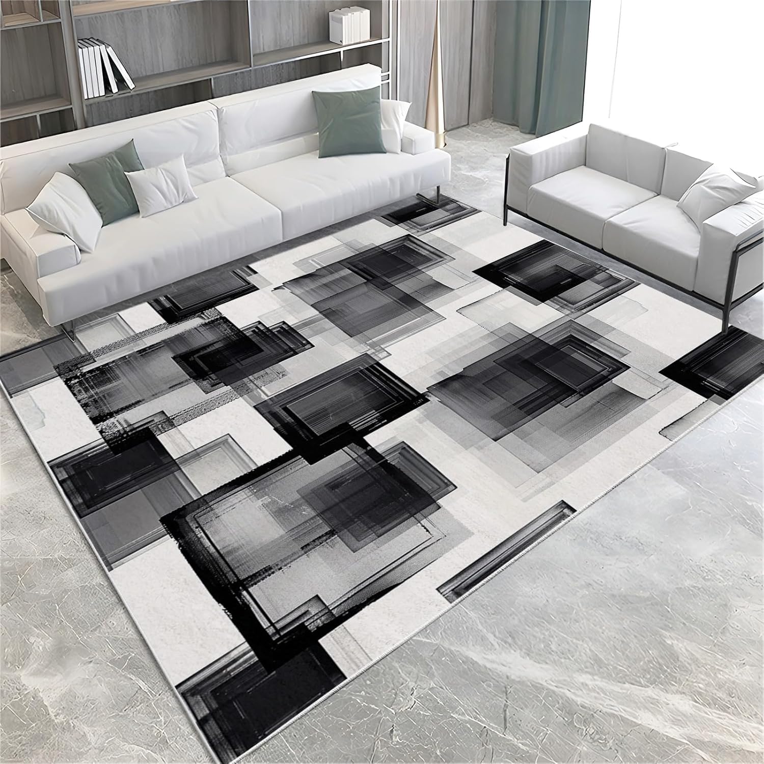 Tapis de cuisine et couloir 3D flanelle douce 180 x 280 cm facile à nettoyer