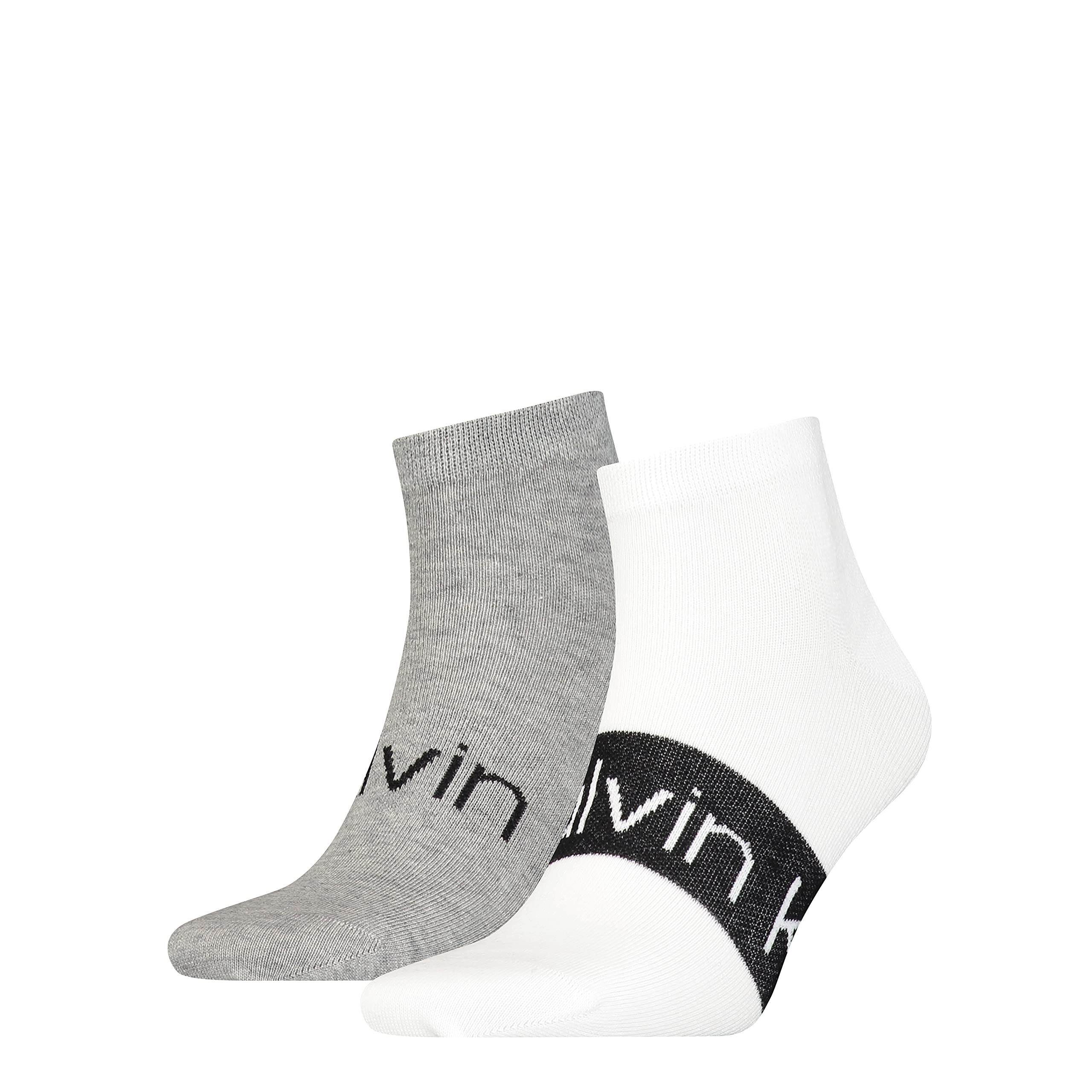 Calvin Klein Men's White Intense Power Liner Socks 2 Pack Sneaker, 39/42