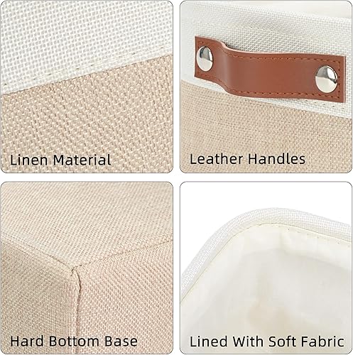 Miniatura 3 de DULLEMELO Cubo de Almacenamiento 13x13, Cubo de Almacenamiento de Tela Plegable para Organizar, Cesta de Almacenamiento Cúbica para Estantes