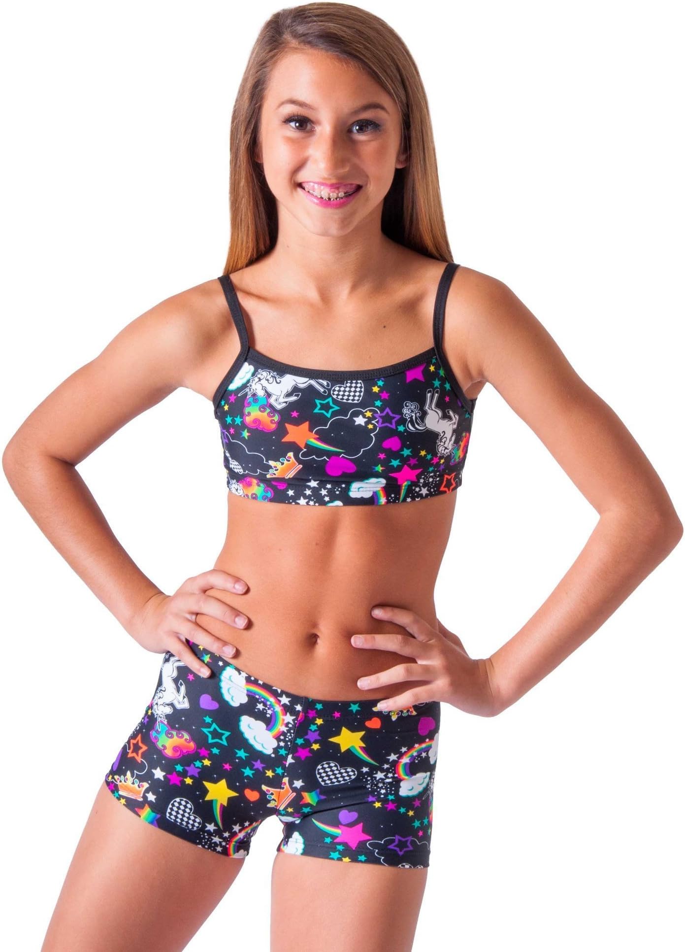 Duck Crossing Big Girls' Unicorn And Shooting Star Camisole