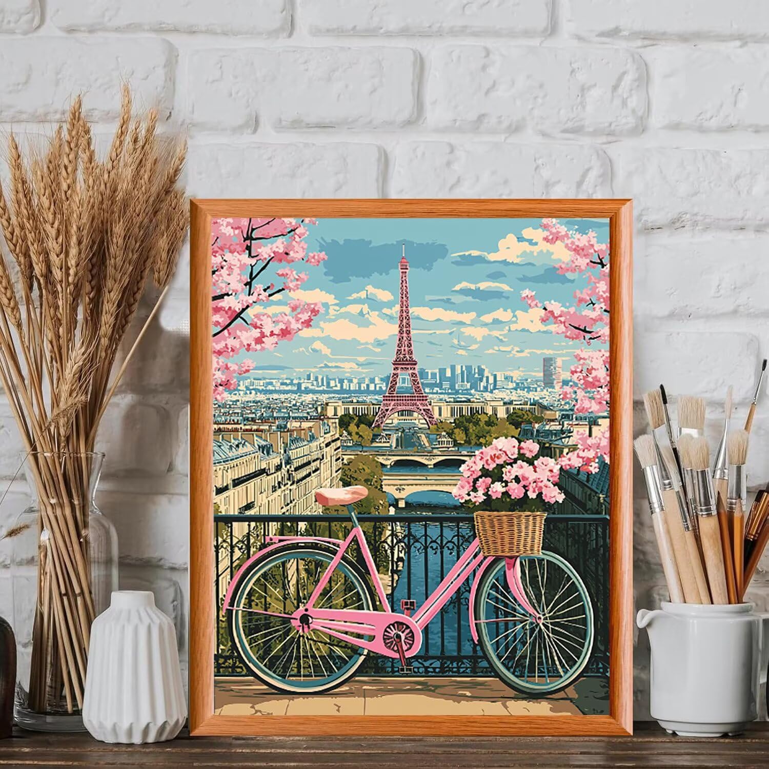Paesaggio della bicicletta Dipingere con i Numeri per Adulti, 70x90cm a1140