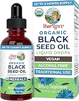 MaryRuth Organics USDA Organic Black Seed Oil Drops | Cold-Pressed Black Cumin Liquid | Immune & Respiratory Support | Vegan 3-Month Supply 2oz