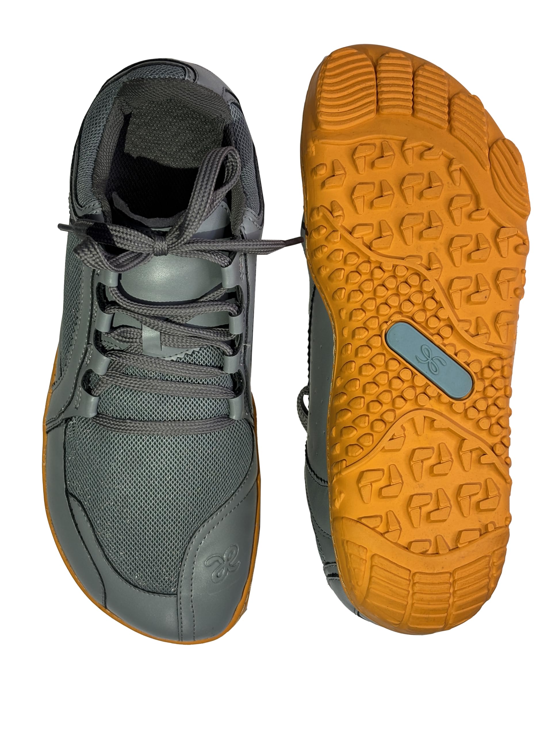 Riser Barefoot Hiking and Cross Training Shoe Grey Size 8 Wide Toe Box Zero Drop Sole