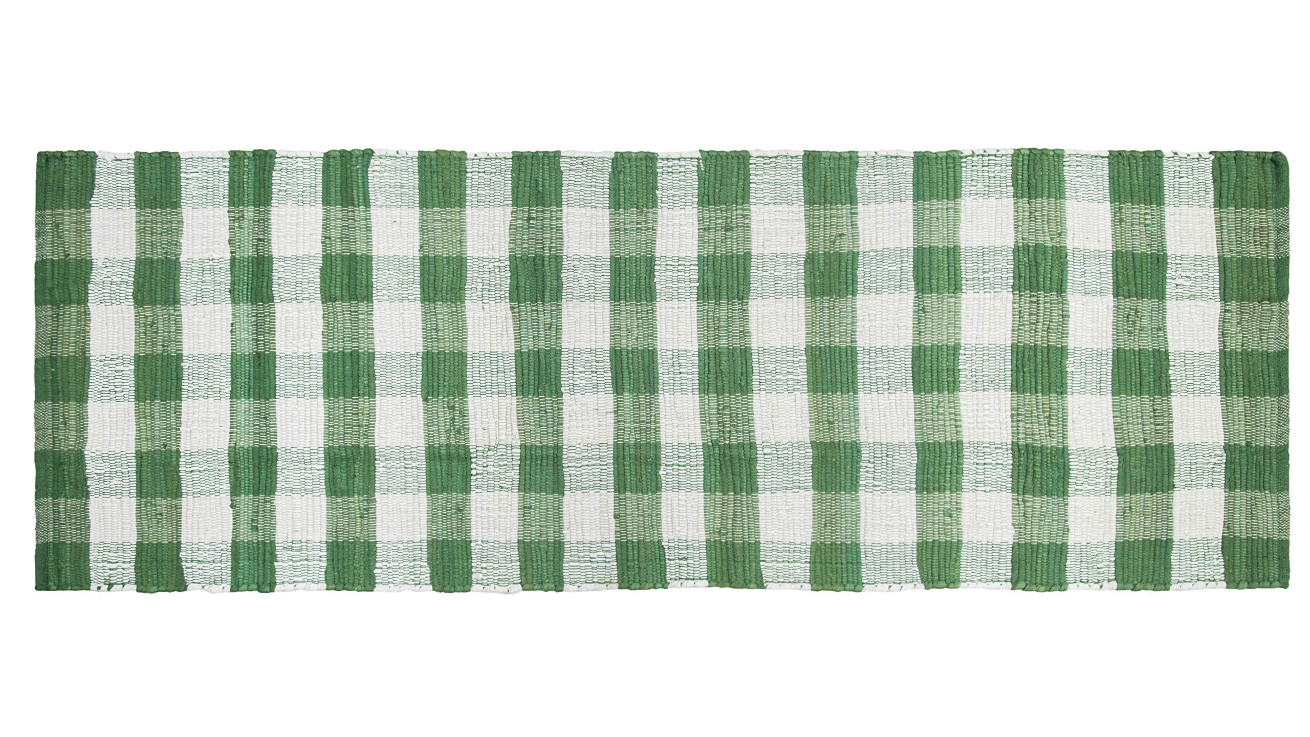 GLAMBURG Cotton Reversible Area Runner Rug 2' x 6' for Bedroom Living Room Kitchen Hallways Front Porch Laundry Room, Handwoven Farmhouse Floor Mat,