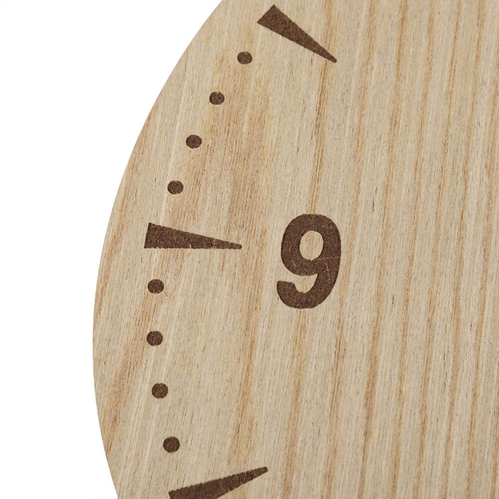 Orologio Da Tavolo Vintage In Legno - Senza Ticchettio, Diametro 12 Cm, Batteria AA, Per Casa/Ufficio - Foto 12