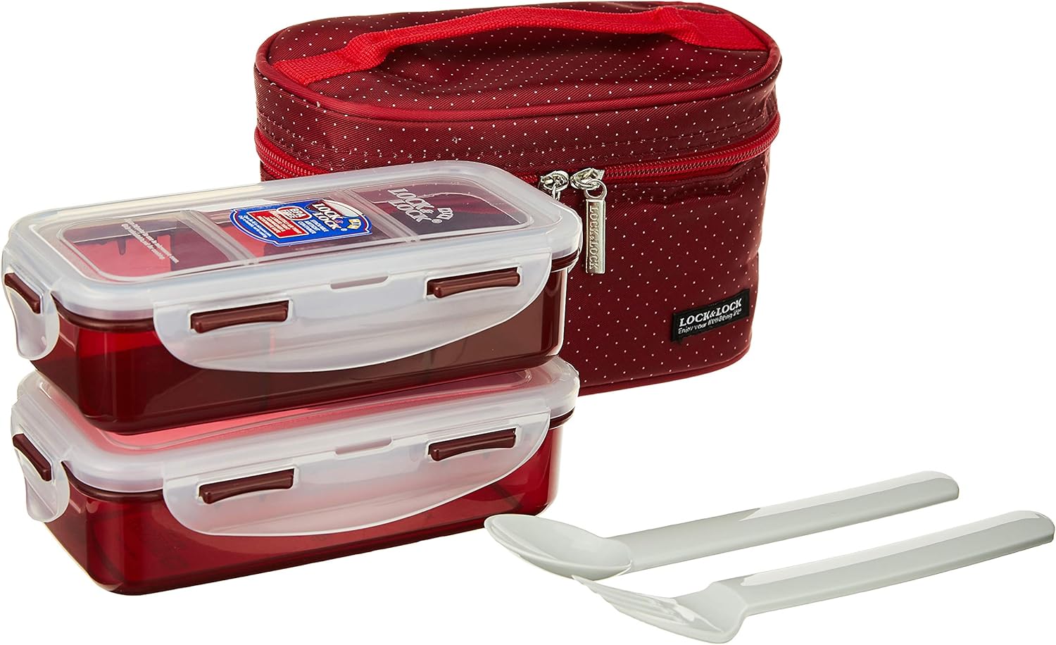Lock & Lock Lunch Box, Set of 4 Piece Red HPL752DR Buy Online at
