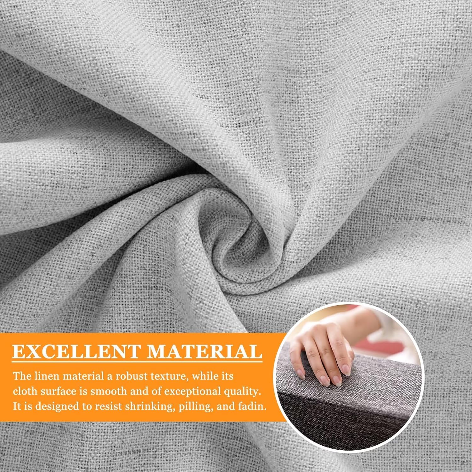 2 Pack Couch Arm Rest Pillow Linen Armrest Cushion, High Density Foam Pillows, Removable & Washable Headboard Elbow Support for Armchair Sofa Bed,Beige,7.9x7.9x19.7