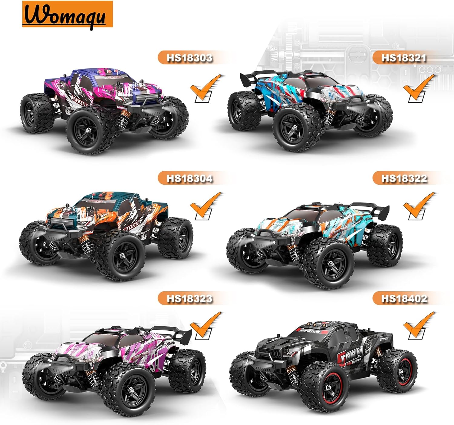 Y18401-24 1/18 Scale RC Car Accessories Rally Wheels, Spare Parts RC Vehicle Wheels & Tire Sets for 18323 & 18303 & 18321 & 18402 (Four Tires)