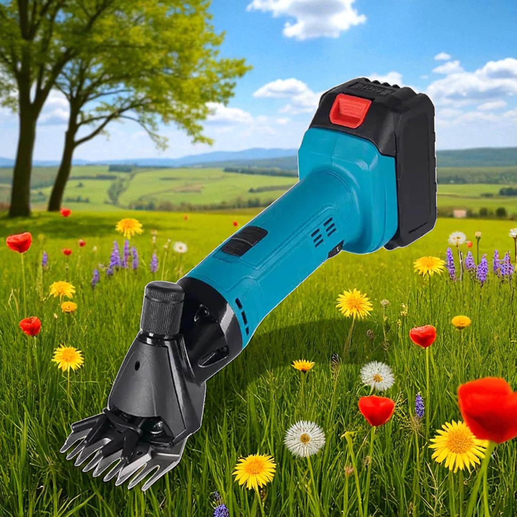 Tosapecore Tosatrice Pecora Doppia Batteria da 42VF 4.0Ah con 6 Velocità Regolabile per Rasare La Lana di Pecore, Capre, Bovini e Altri Animali da Fattoria