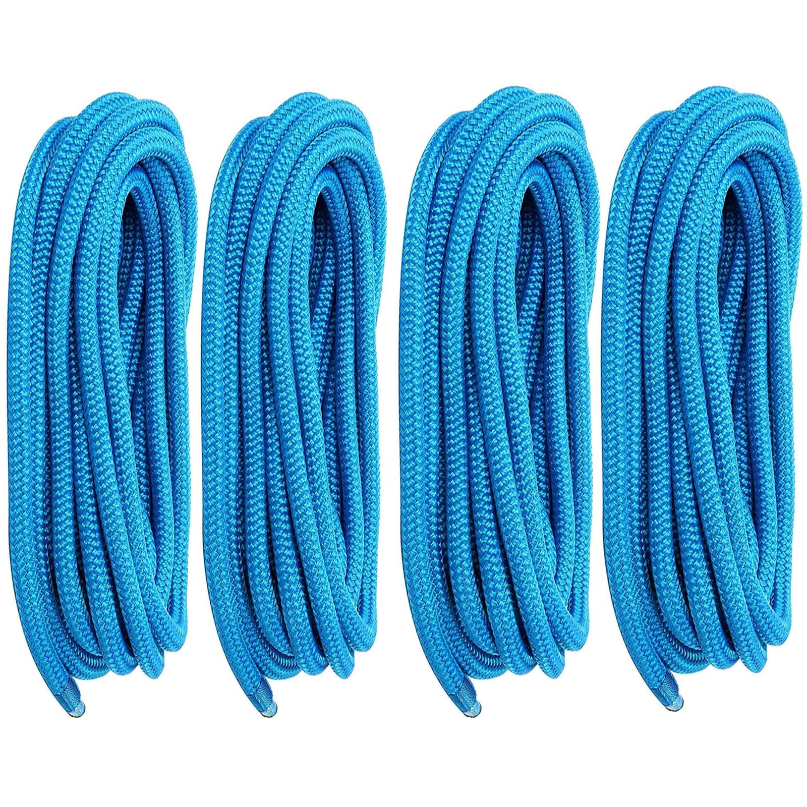 FreeTec 4tlg Bootsseil Boot Fenderleine Nylon Dockline Festmacherleine Fenderseil mit Auge 12mm Durchmesser 6m lang Blau