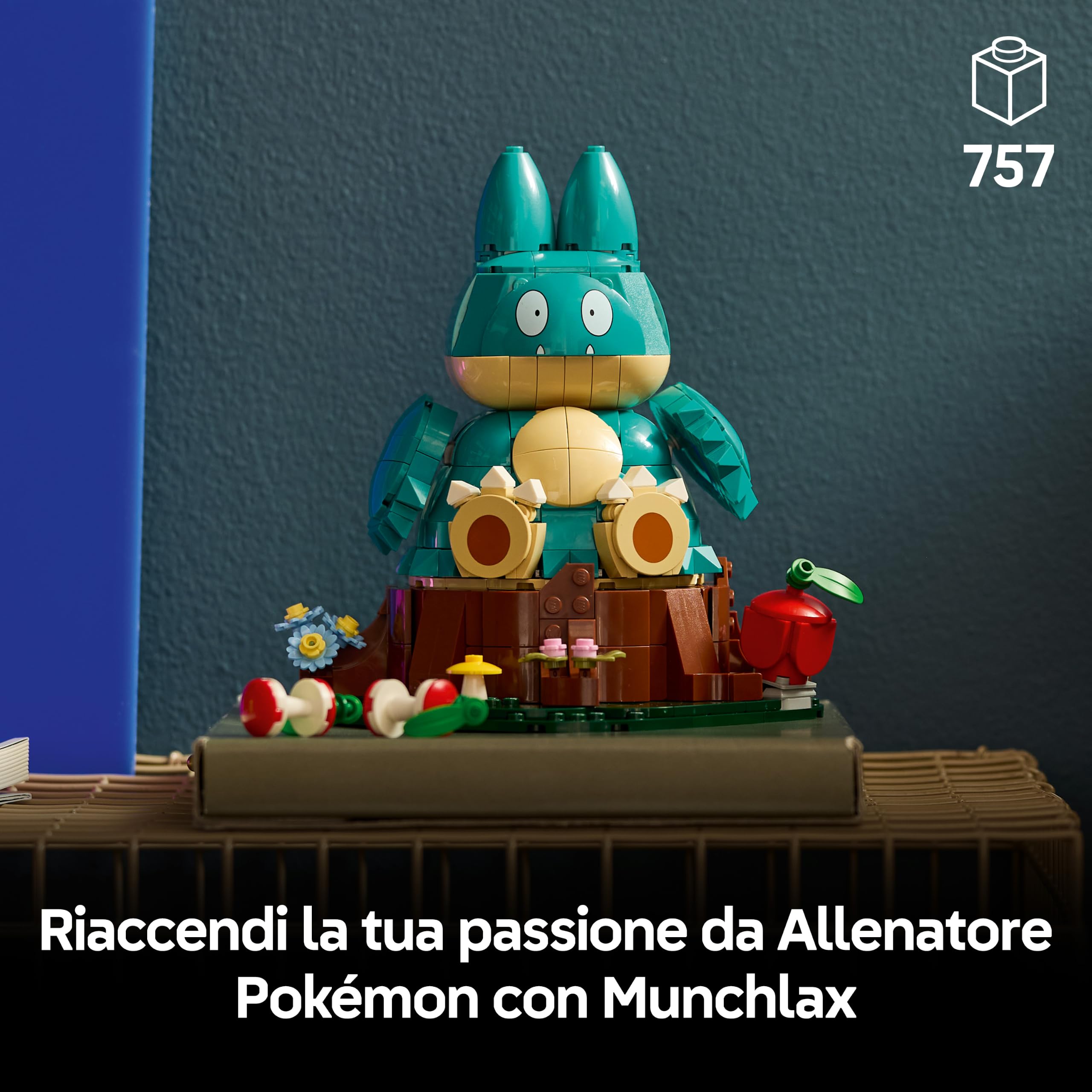LEGO Pokémon Munchlax - Action Figure da Costruire per Adulti - Kit di Modellismo con Arti e Testa Snodabili - Decorazione Stanza da Gaming Fai da Te - Idea Regalo per Gamer da Collezione - 72150