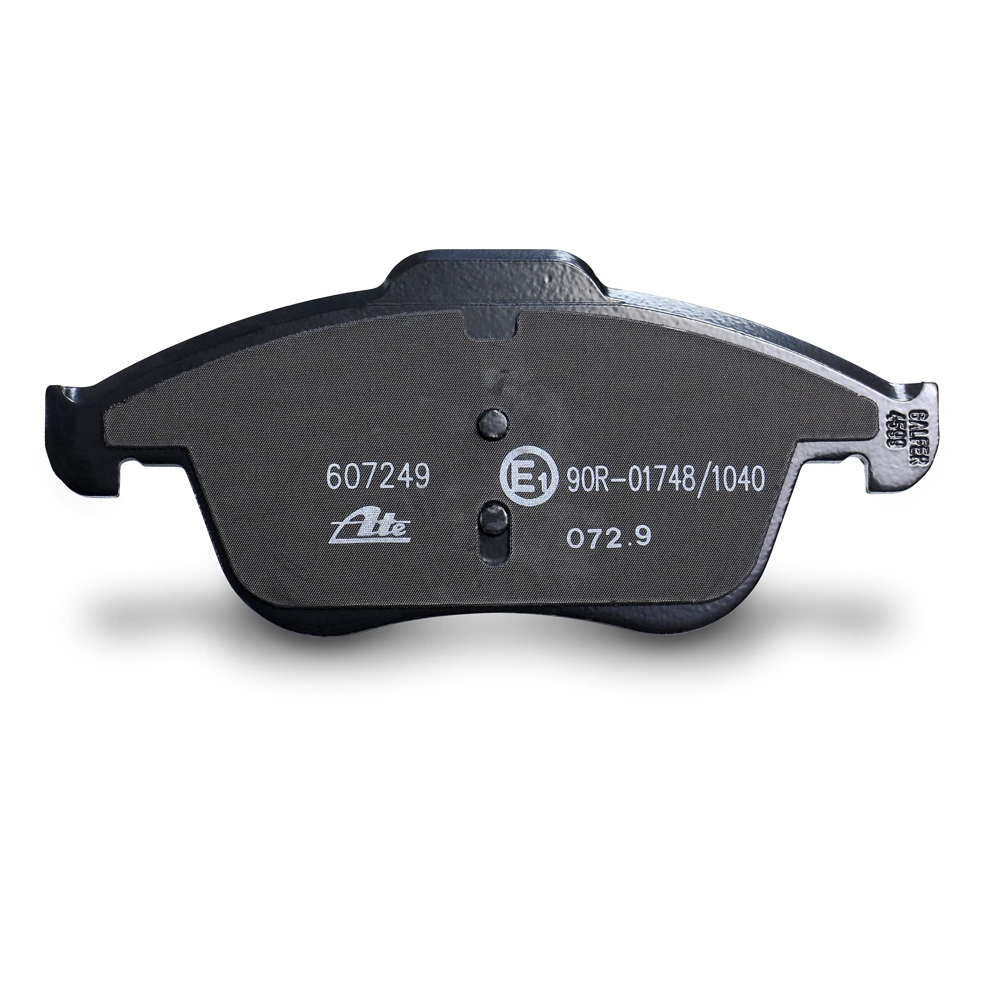 ATE Plaquettes de freins Avant non préparé pour l'indicateur d'usure contact de signal d'usure exclu Épaisseur 18,6mm 13.0460-7249.2 Compatible avec RENAULT Clio 4 3/5 portes BH Scénic 3 JZ0/1