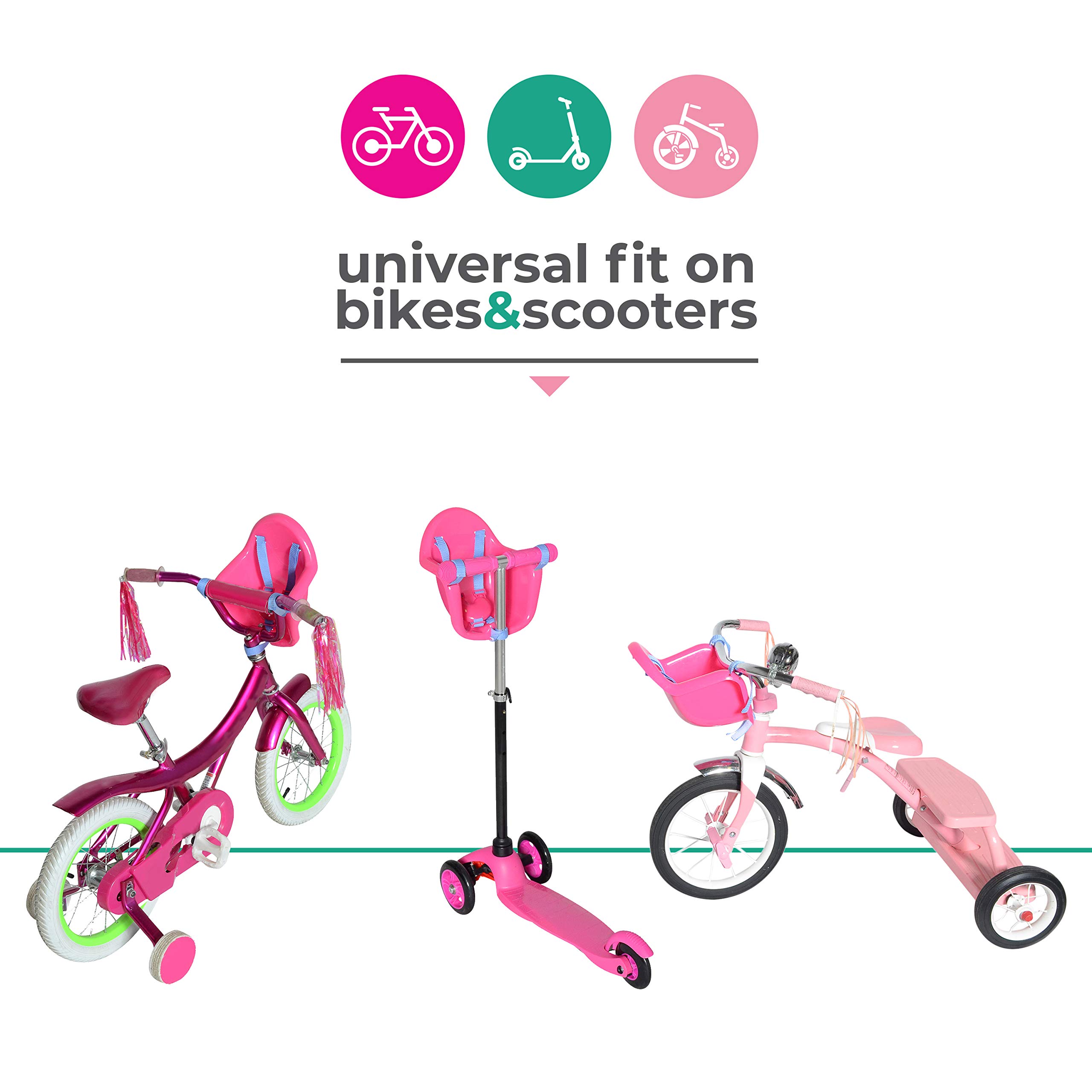 doll bike seat and helmet