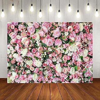 Art Studio 9x6FT Flower Photo Background Pink Rose Photography Backdrop for Pictures Newborn Bridal Shower Birthday Party Banner Decor Supplies Vinyl Photo Studio Props