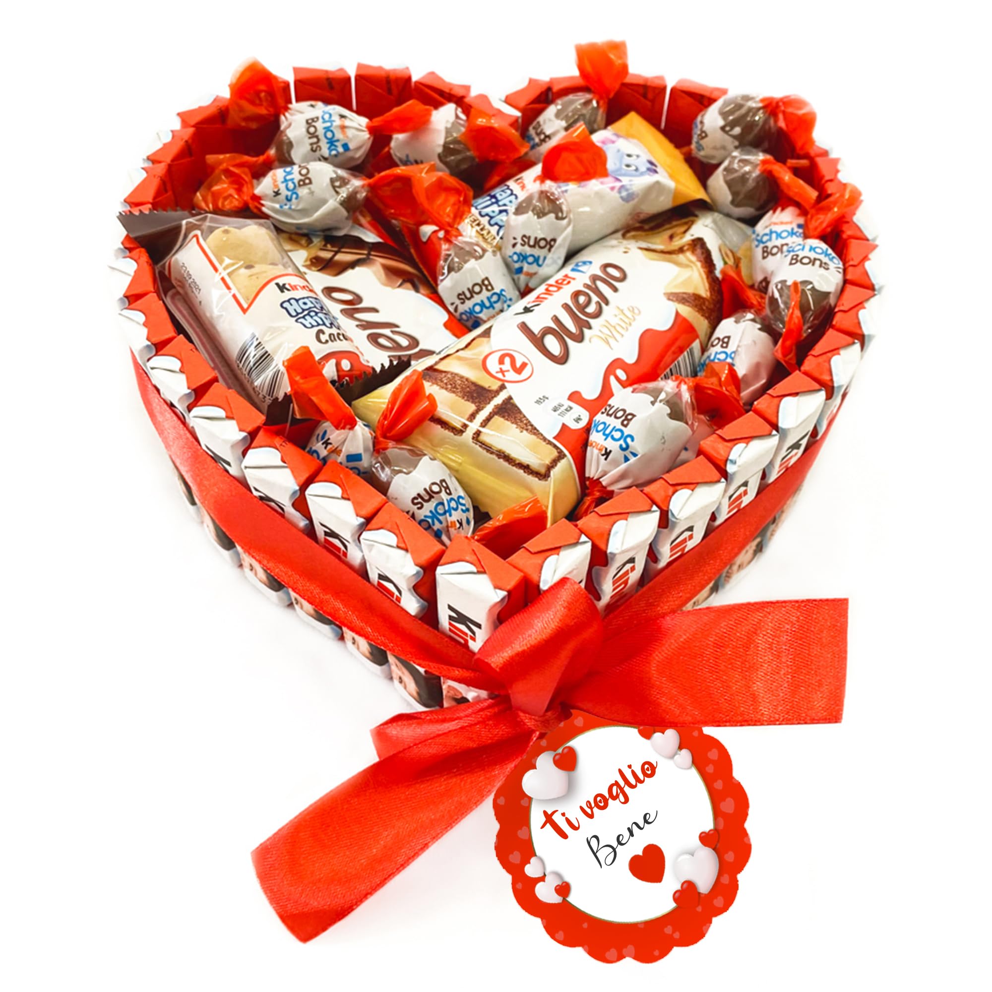 Onza Cesto Natalizio Kinder Bueno Regalo uomo donna Calza Befana Kinder da