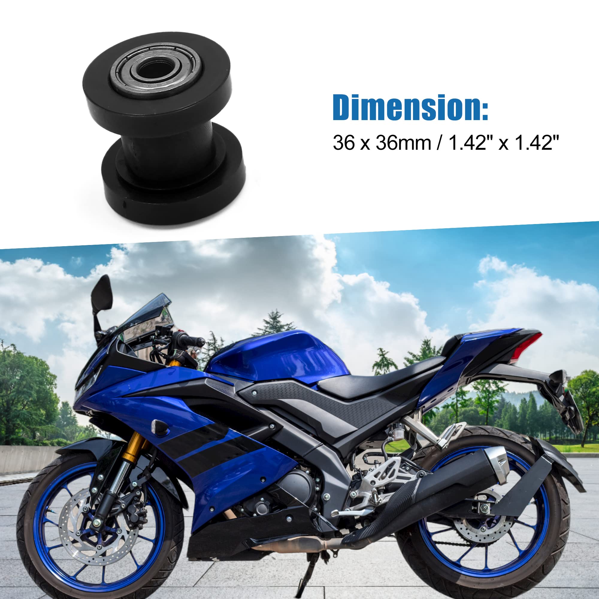 A ABSOPRO Motocicletta Cursore 8mm Catena Rullo Cursore Tenditore Guida Puleggia