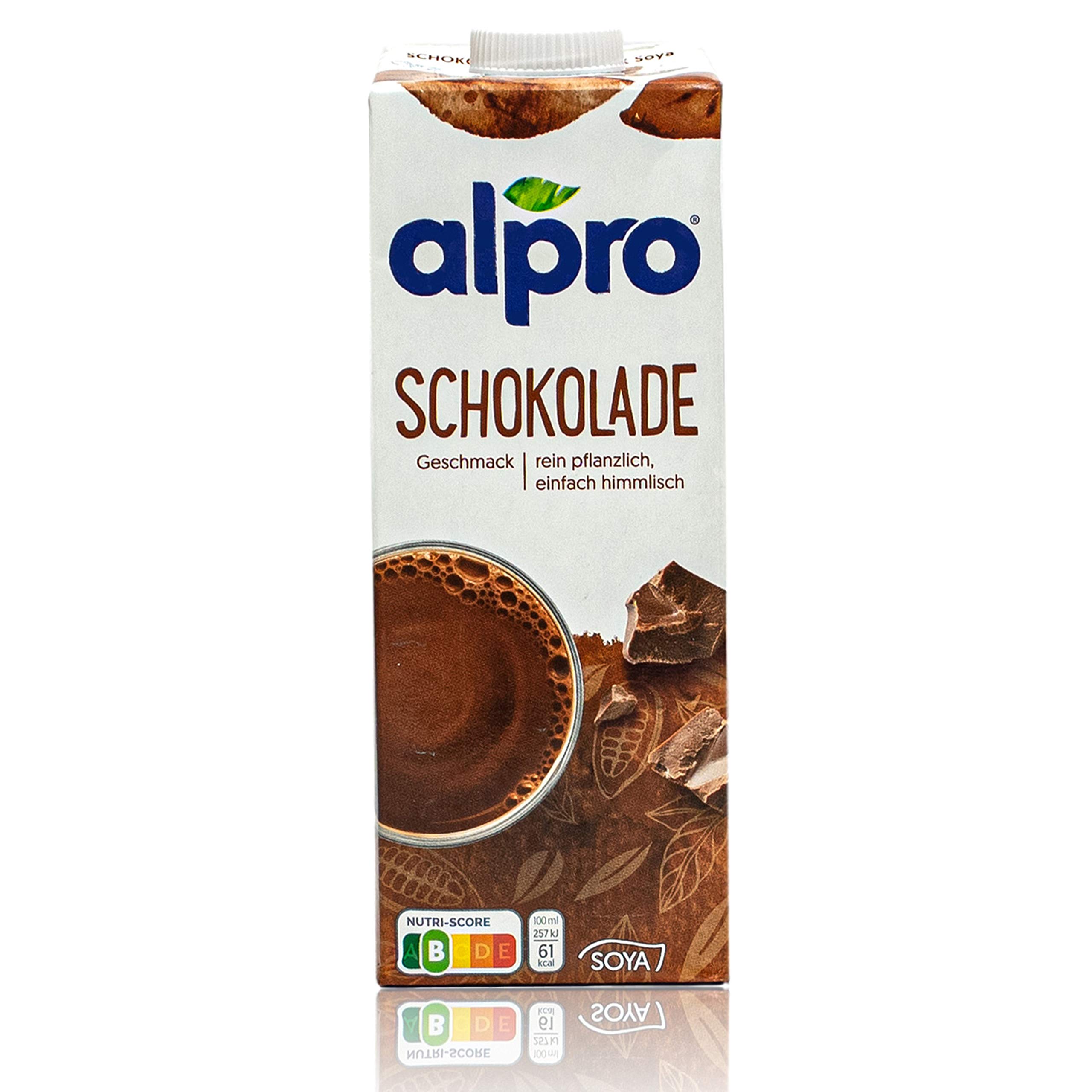 Alpro - 10er Pack Sojadrink Schoko 1 Liter - Choco Soja Soya Drink 100 % pflanzlich