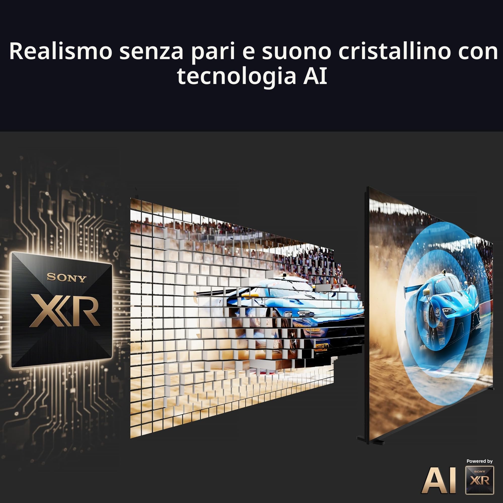 Sony K-55XR8 Televisione 55" 4K Oled Ultra HD Smart TV, HDR, DVB-T2, Hevc Main 10, Wi-Fi Nero
