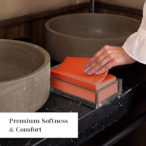 Miniatura 8 de Toallitas de mano American Homestead desechables para baño, servilletas de papel para invitados, color blanco parecido al lino, a granel, con