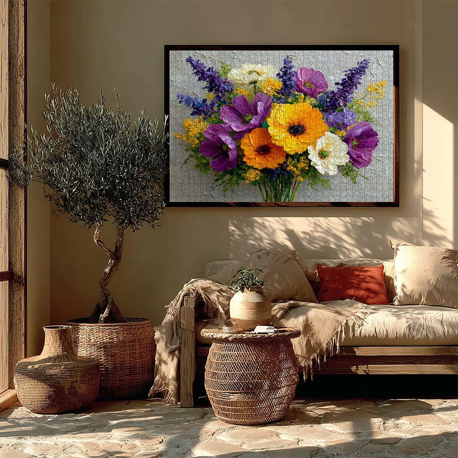Puzzle Arte con Scatola Flower, Pianta Puzzle Legno 4000 Pezzi Adulti 141x87cm, Attività di Intrattenimento ad Alta Difficoltà, DIY Classici Gioco, Jigsaw Per Tutta La Famiglia, Estate Regalo, 0-6826